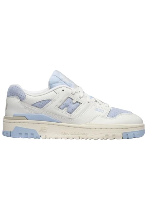 Unisex white/light blue leather shoes NEW BALANCE | PHB550LB/PIABIANCO/AZZURRO